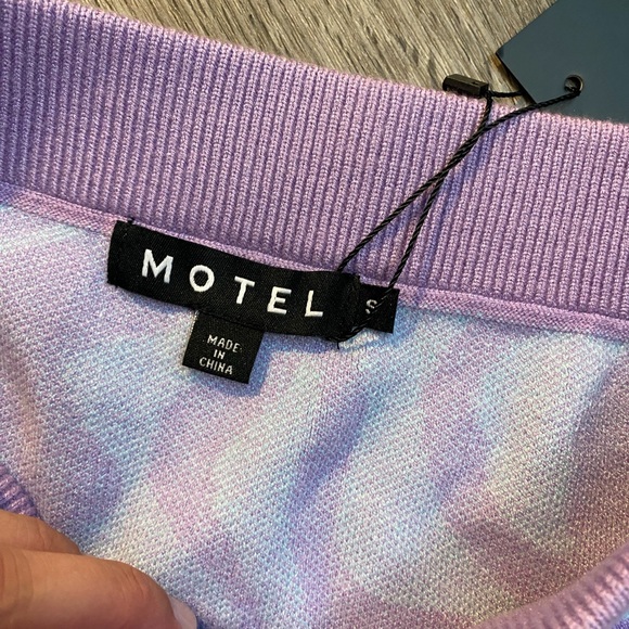 MOTEL ROCKS SWIRL KNIT TANK CROPPED TOP WITH A MINI SKIRT - Picture 2 of 6